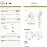 1.07ct 6.56X6.53X4.00mm GIA I1 Fancy Dark Grey Round Brilliant 21667-01