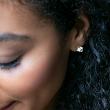 NATURAL HERKIMER DIAMOND STUDS | SILVER