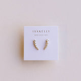 WHITE CRAWLER EARRINGS