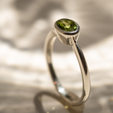PERIDOT BEZEL RING