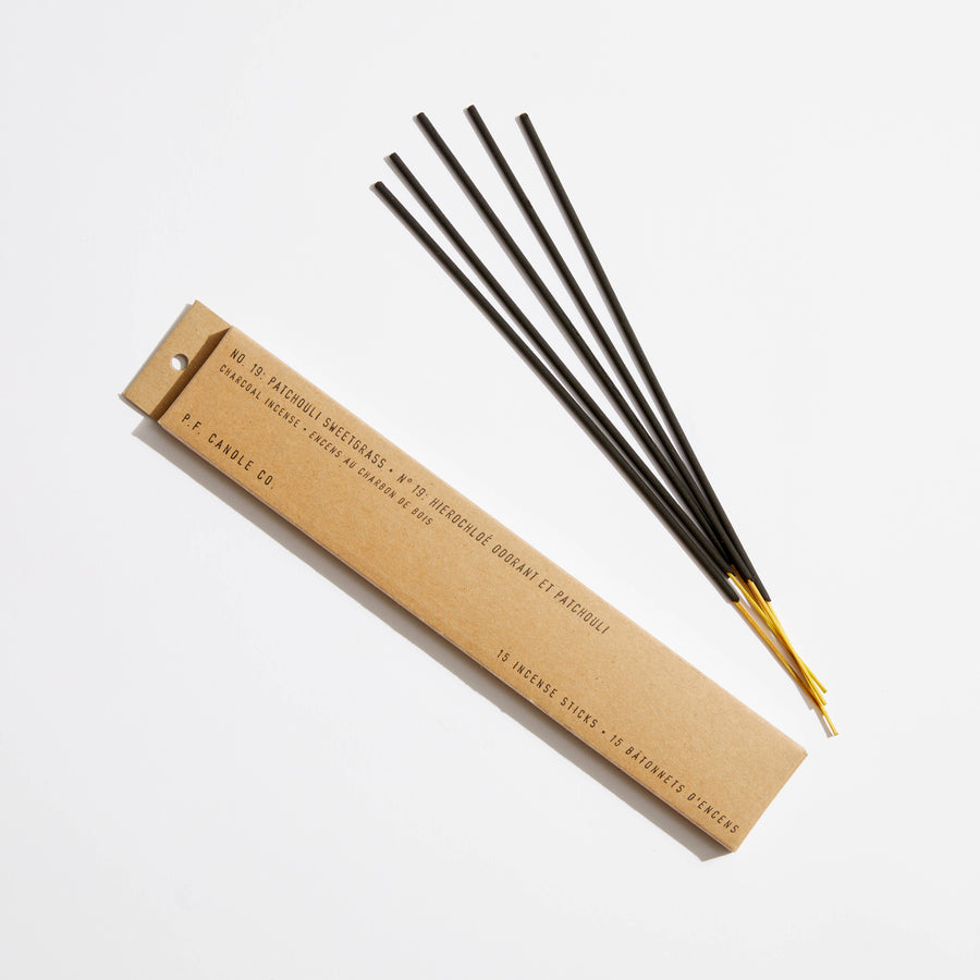 PATCHOULI SWEETGRASS INCENSE | P.F. CANDLE CO
