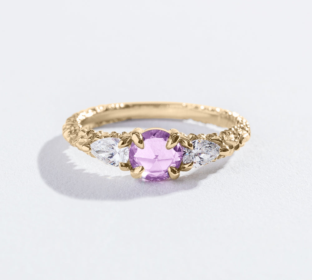 RING OF VENUS | 14K GOLD | PINK SAPPHIRE & DIAMONDS