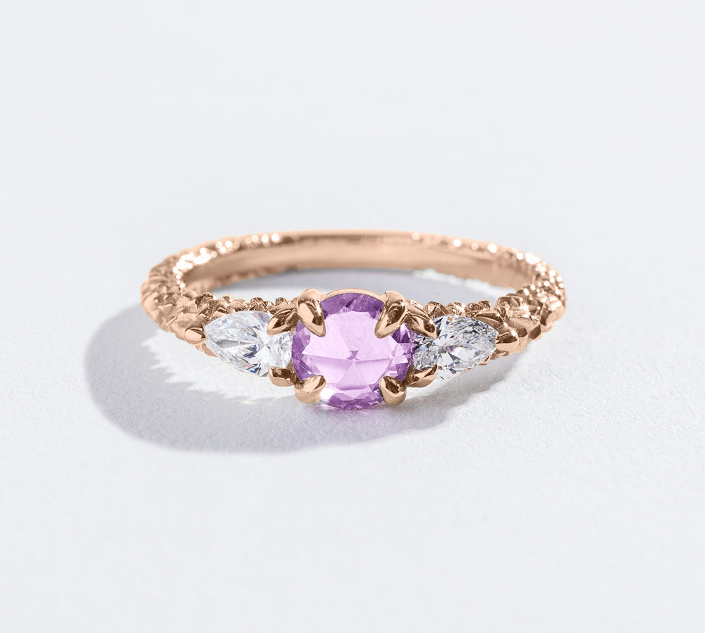 RING OF VENUS | 14K GOLD | PINK SAPPHIRE & DIAMONDS