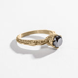 FACETED MATRIX SOLITAIRE RING | ONYX