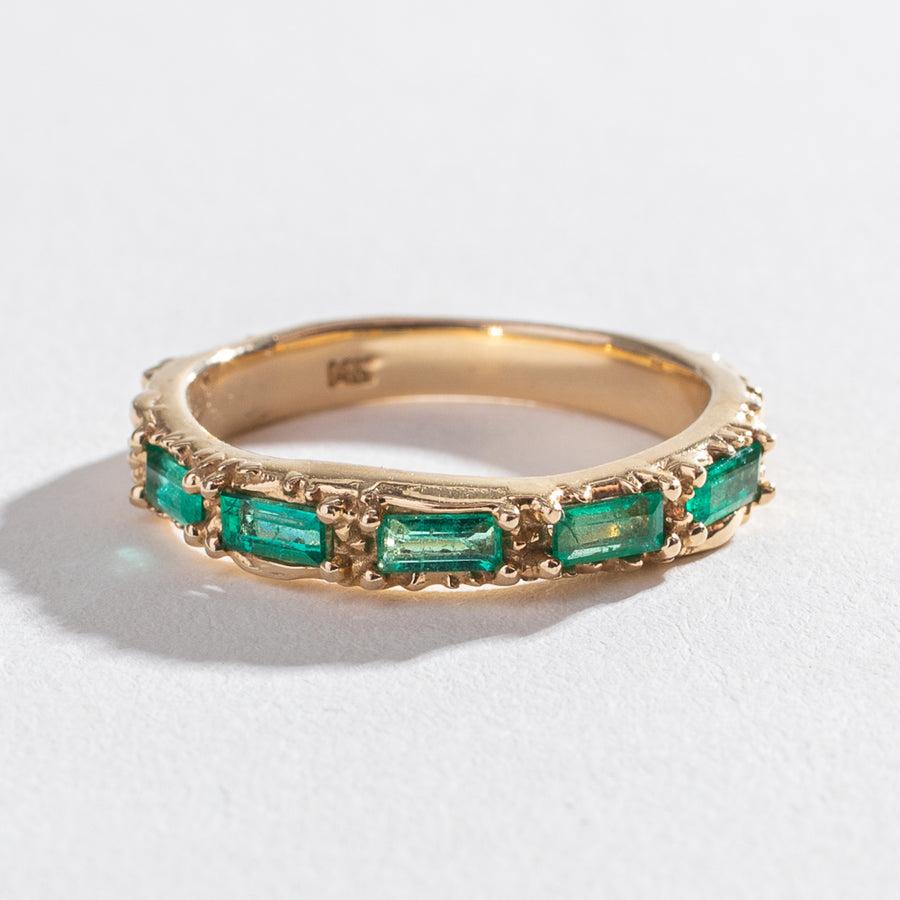 FLOW OF LIFE RING | 14K GOLD & EMERALD