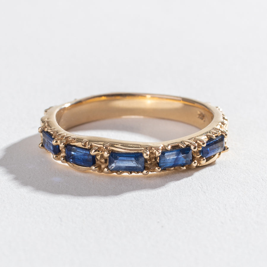 FLOW OF LIFE RING | 14K GOLD & SAPPHIRE