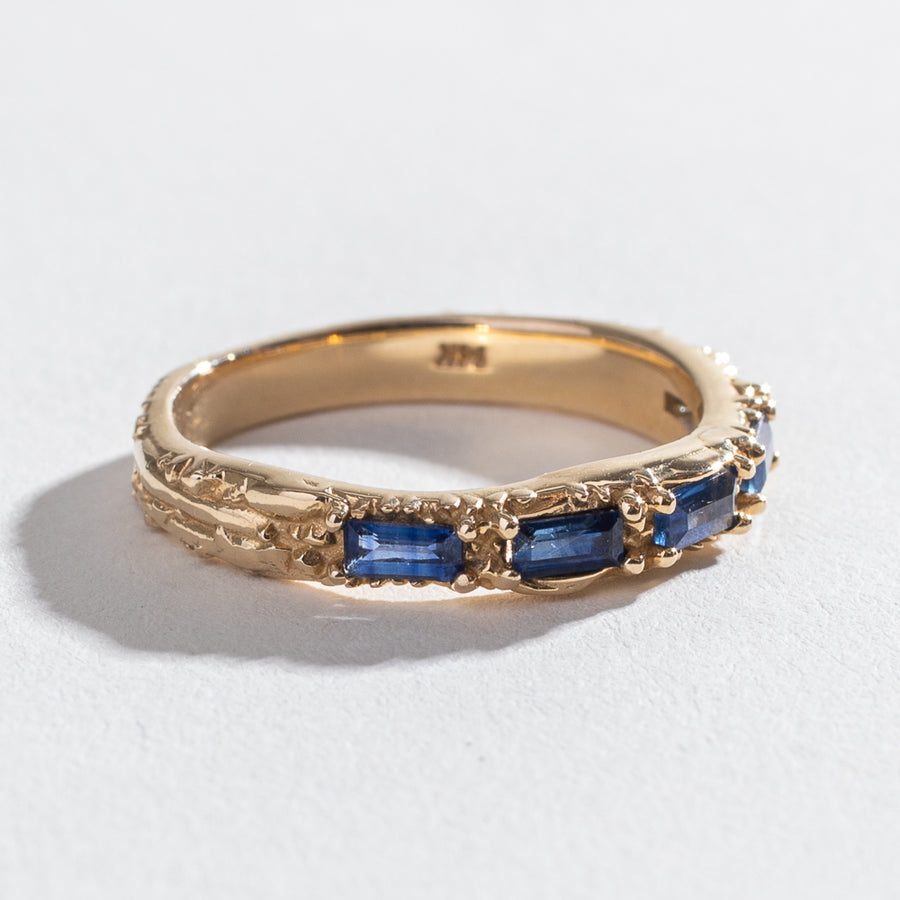 FLOW OF LIFE RING | 14K GOLD & SAPPHIRE