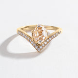 VENUSIAN RING | 14K GOLD | HERKIMER & DIAMOND