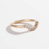 PAVÉ ARC 9 STONE CONTOUR BAND | 14K GOLD & DIAMOND