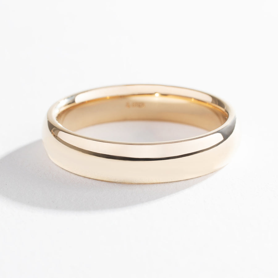 CLASSIC HALF ROUND BAND LOW DOME | 14K GOLD