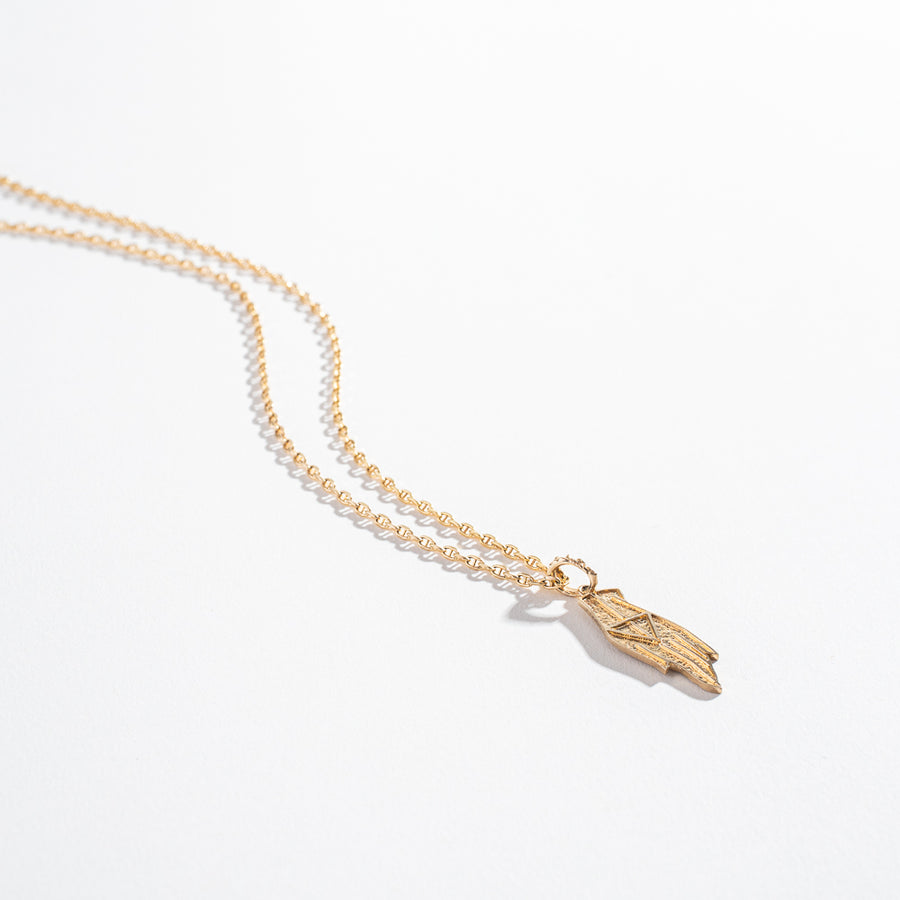 PROTECTION PENDANT NECKLACE WITH BAIL | 14K GOLD