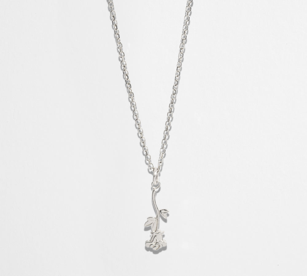 ROSE PENDANT NECKLACE | 14K GOLD