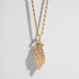 PROTECTION PENDANT NECKLACE WITH BAIL | 14K GOLD