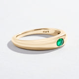 SINGLE GEM DOME RING | 14K GOLD | EMERALD