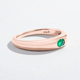 SINGLE GEM DOME RING | 14K GOLD | EMERALD
