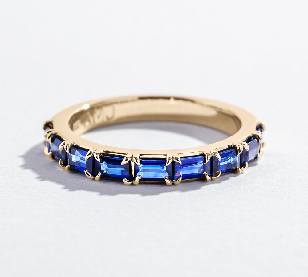 9-STONE SAPPHIRE RING | 14K GOLD