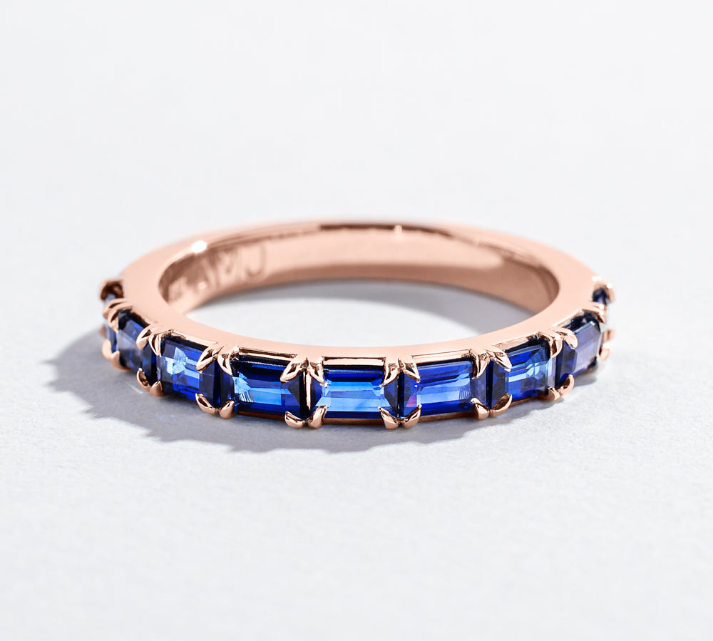9-STONE SAPPHIRE RING | 14K GOLD