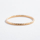 SKINNY STACKABLE SPARKLE RING | 14K YELLOW GOLD