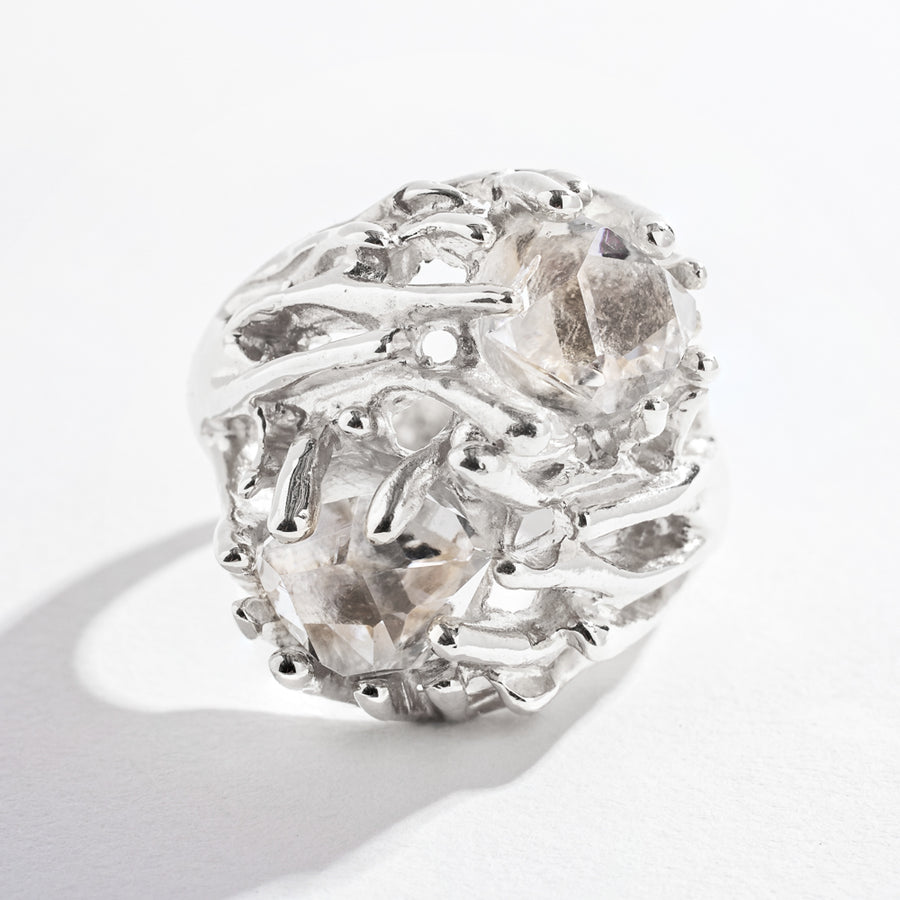 THISTLE RING | SILVER & HERKIMER