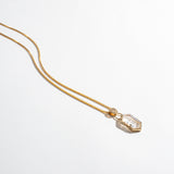 MOON PHASE PENDANT NECKLACE | QUARTZ