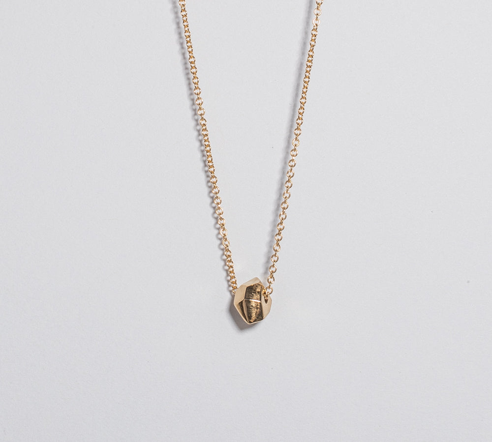 DOUBLE TERMINATED SLIDING NUGGET NECKLACE