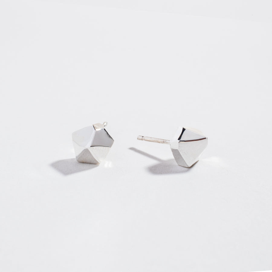 CRYSTAL POINT NUGGET STUDS | STERLING SILVER