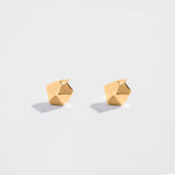 CRYSTAL POINT NUGGET STUDS | 14K GOLD