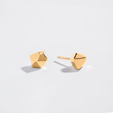 CRYSTAL POINT NUGGET STUDS | 14K GOLD