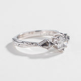 SHADOW ENGAGEMENT RING | 14K GOLD | SALT AND PEPPER DIAMONDS