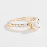 BALLERINA ENGAGEMENT RING | 14K GOLD & NATURAL DIAMONDS