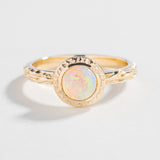 MATRIX HALO BEZEL RING | ROSE CUT OPAL