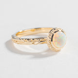 MATRIX HALO BEZEL RING | ROSE CUT OPAL