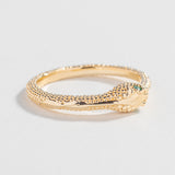 OUROBOROS SNAKE RING | 14K GOLD & EMERALD