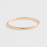 SKINNY STACKABLE SPARKLE RING | 14K YELLOW GOLD