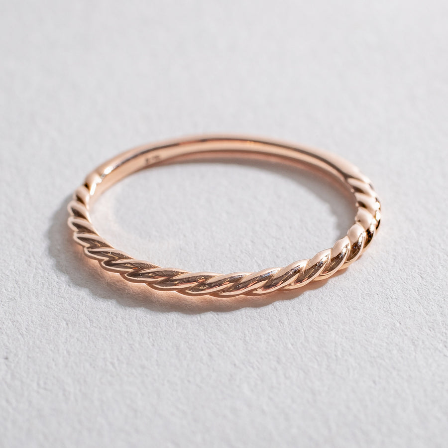 TWISTED ROPE BAND | 14K GOLD