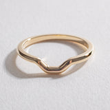 RECTANGULAR CONTOUR BAND | 14K GOLD