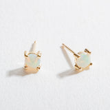 OPAL PRONG STUDS | 14K GOLD & ETHIOPIAN OPAL