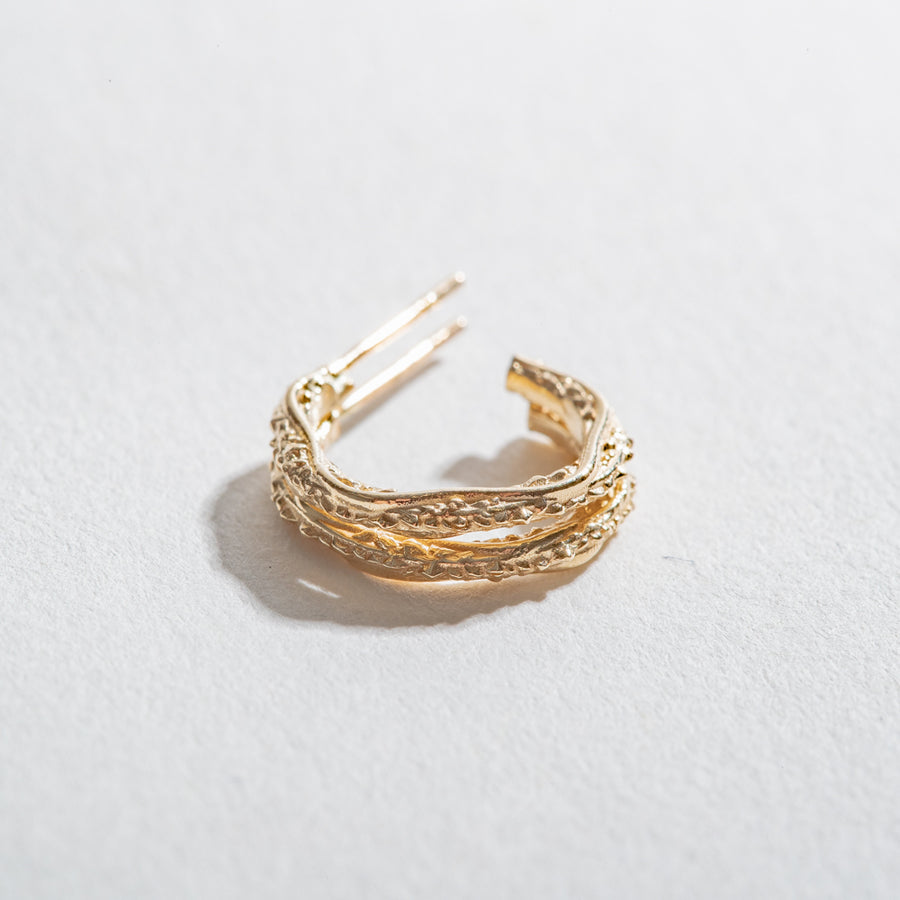 FIRST CONTACT HOOPS | 14K GOLD
