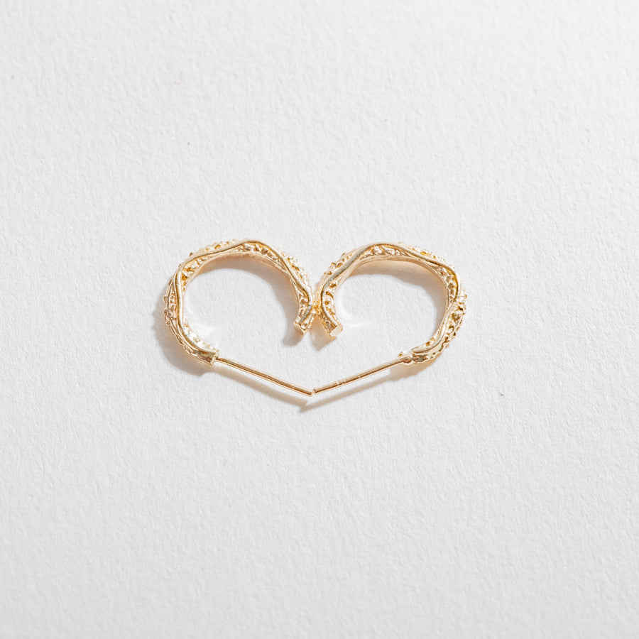 FIRST CONTACT HOOPS | 14K GOLD