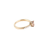 BALLERINA ENGAGEMENT RING | 14K GOLD | PINK MORGANITE & DIAMONDS