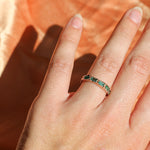 angela monaco jewelry philadelphia jeweler flow of life ring 14K yellow gold diamonds alternative wedding band