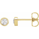 MINI DIAMOND BEZEL STUDS