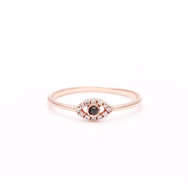 Eye Rings Diamond DIAMOND EVIL EYE RING | 14K GOLD – AngelaMonacojewelry