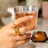 STAR SET DOME RING | 14K GOLD & DIAMONDS