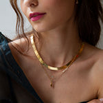  angela monaco jewelry philadelphia jeweler paperclip with chain gold nugget charm 14K yellow gold