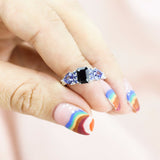 BONADONNA ENGAGEMENT RING | 14K GOLD | OMBRÉ BLUE SAPPHIRES