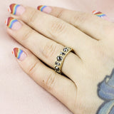 RING OF THE NILE | 14K GOLD & BLACK DIAMONDS