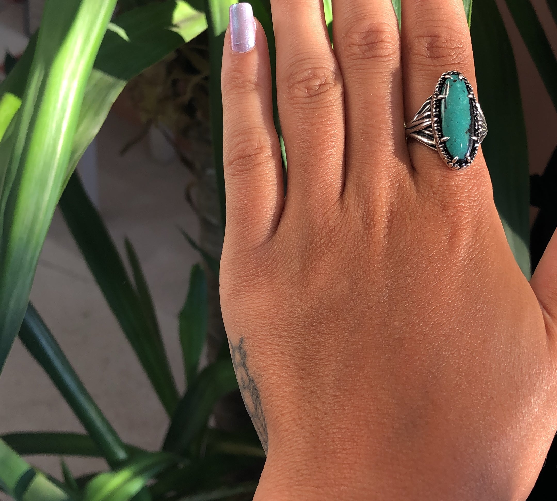 ROOTS TO SEED RING | SILVER & TURQUOISE - AngelaMonacojewelry