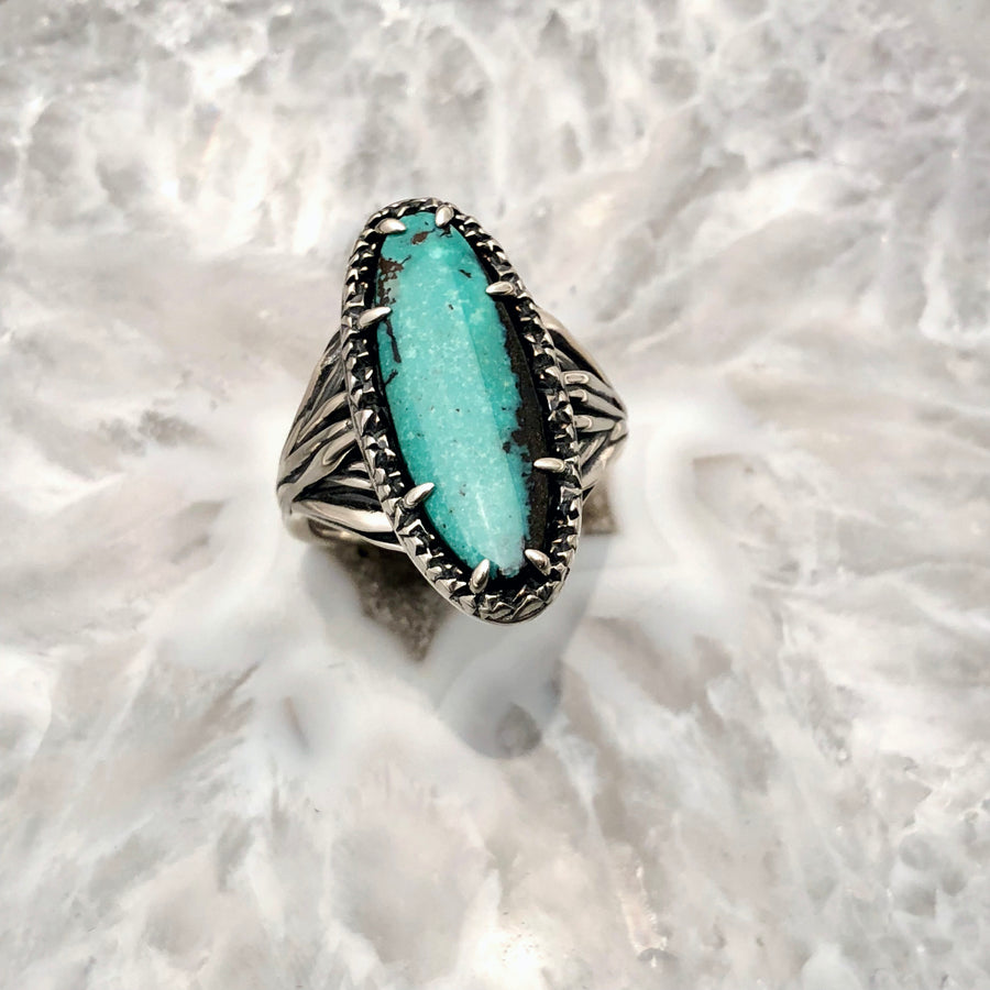ROOTS TO SEED RING | SILVER & TURQUOISE - AngelaMonacojewelry