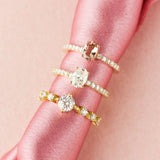 BALLERINA ENGAGEMENT RING | 14K GOLD | PINK MORGANITE & DIAMONDS